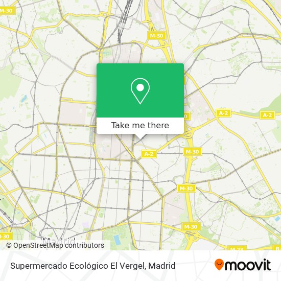 Supermercado Ecológico El Vergel map