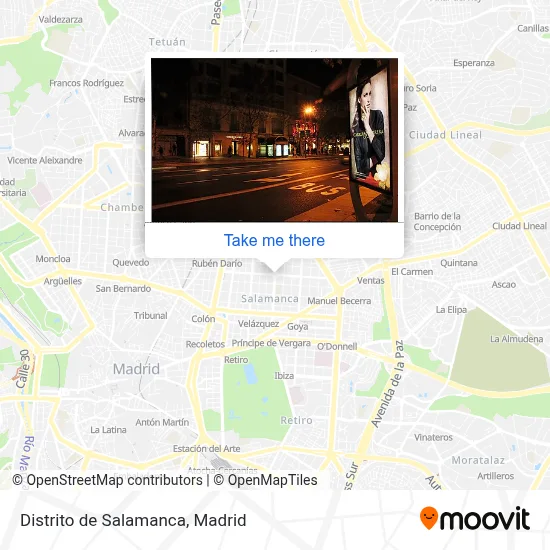 Distrito de Salamanca map