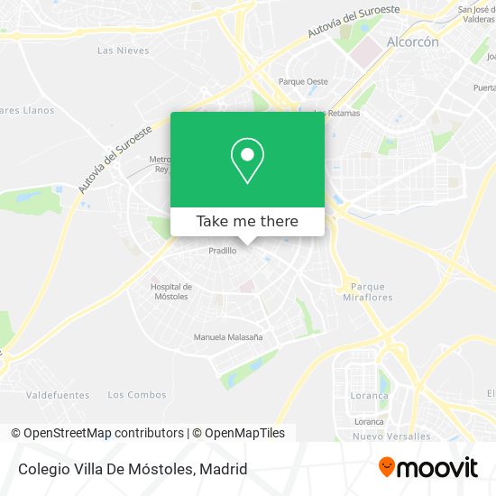 mapa Colegio Villa De Móstoles