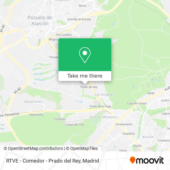 RTVE  - Comedor - Prado del Rey map