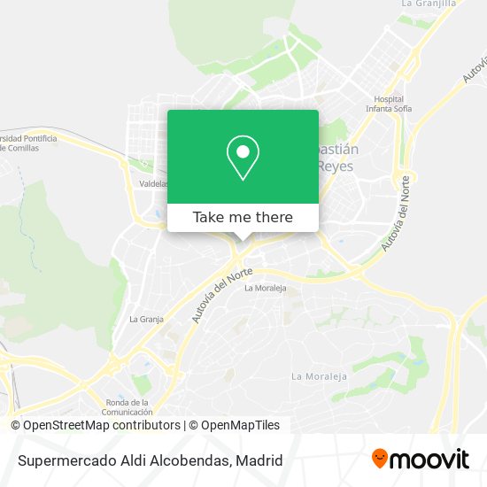Supermercado Aldi Alcobendas map