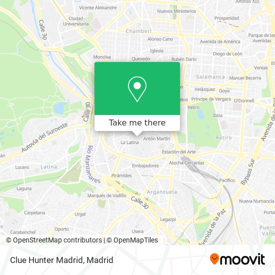 mapa Clue Hunter Madrid