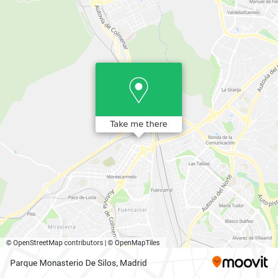 Parque Monasterio De Silos map