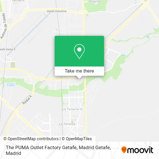 The PUMA Outlet Factory Getafe, Madrid Getafe map