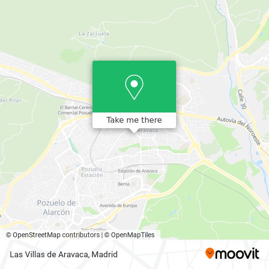 Las Villas de Aravaca map