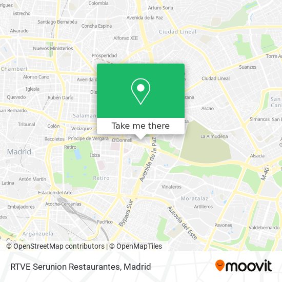 mapa RTVE Serunion Restaurantes