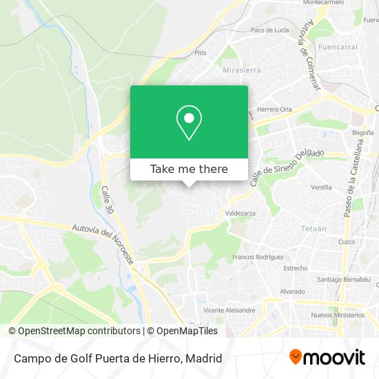 Campo de Golf Puerta de Hierro map