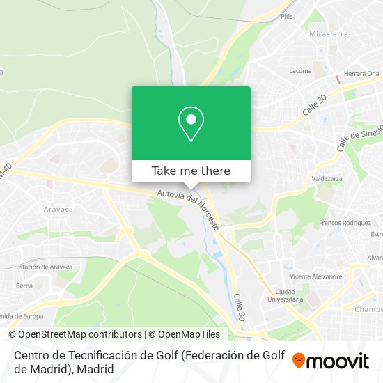 Centro de Tecnificación de Golf (Federación de Golf de Madrid) map