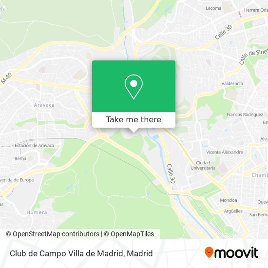 Club de Campo Villa de Madrid map