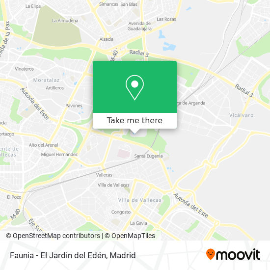 Faunia - El Jardin del Edén map