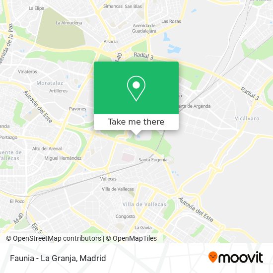 Faunia - La Granja map