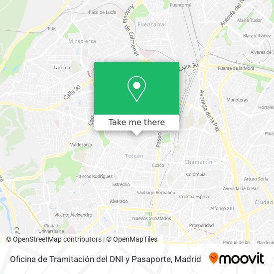 Oficina de Tramitación del DNI y Pasaporte map