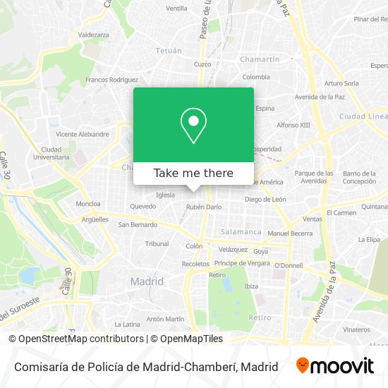 mapa Comisaría de Policía de Madrid-Chamberí