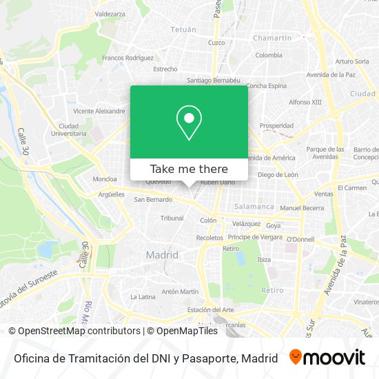 Oficina de Tramitación del DNI y Pasaporte map