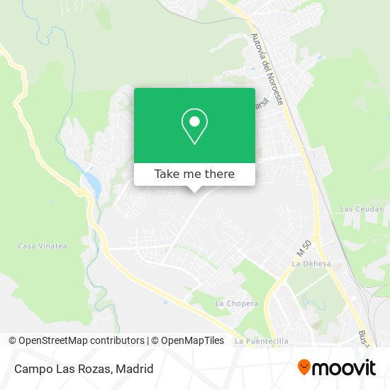 mapa Campo Las Rozas