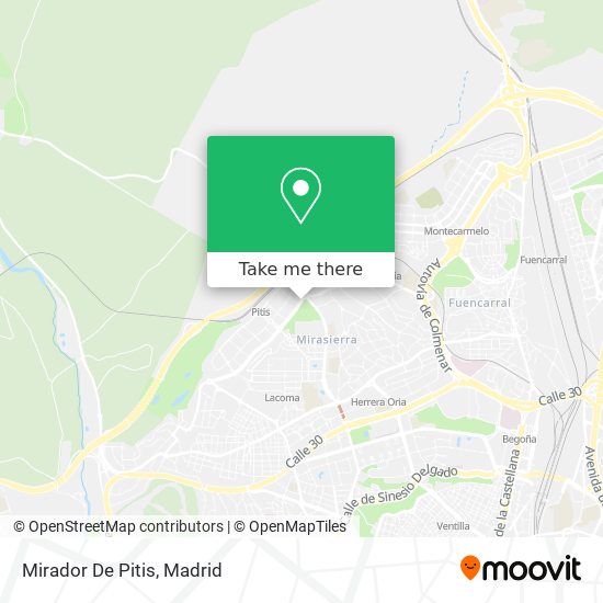 Mirador De Pitis map