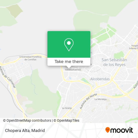 mapa Chopera Alta