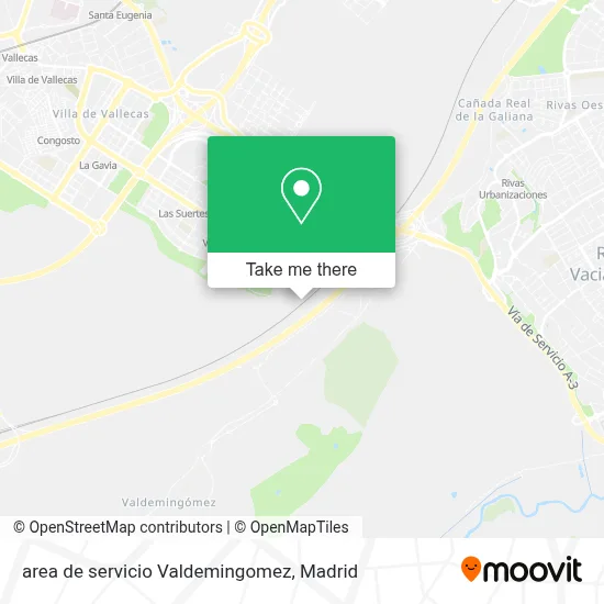 area de servicio Valdemingomez map