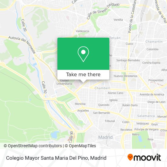 Colegio Mayor Santa Maria Del Pino map