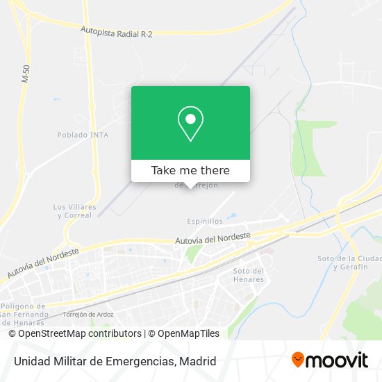 Unidad Militar de Emergencias map