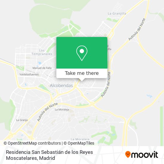 Residencia San Sebastián de los Reyes Moscatelares map