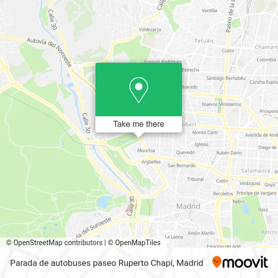 Parada de autobuses paseo Ruperto Chapí map