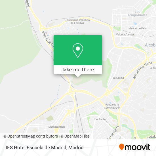 IES Hotel Escuela de Madrid map