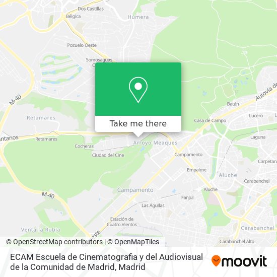 ECAM Escuela de Cinematografia y del Audiovisual de la Comunidad de Madrid map