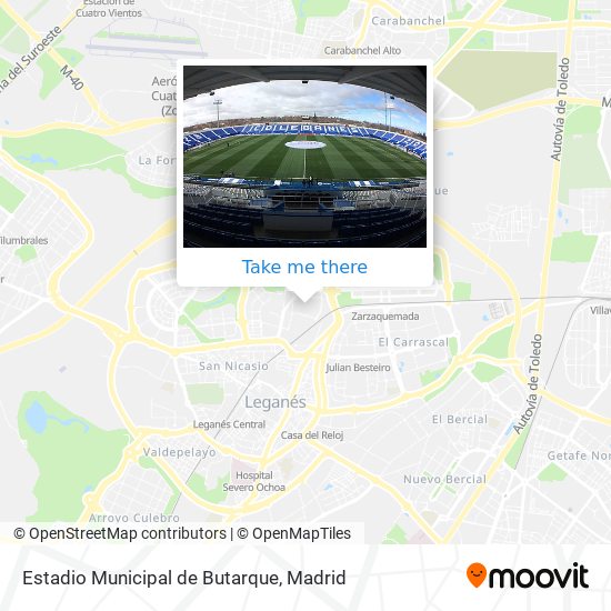 mapa Estadio Municipal de Butarque