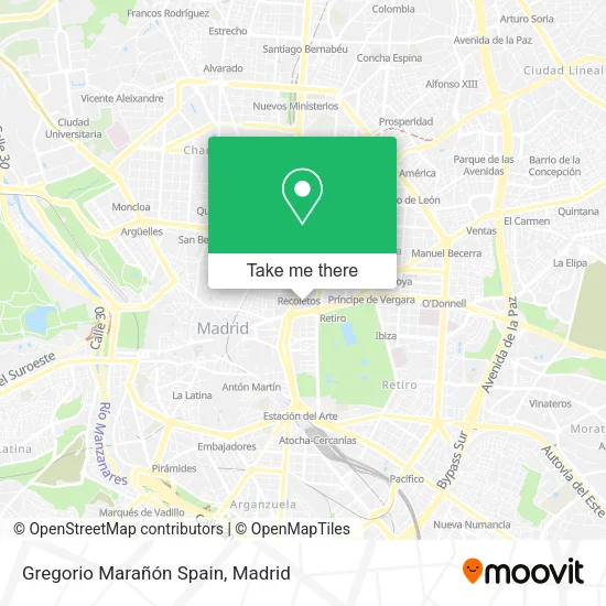 Gregorio Marañón Spain map