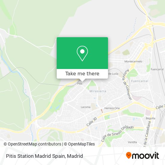 Pitis Station Madrid Spain map