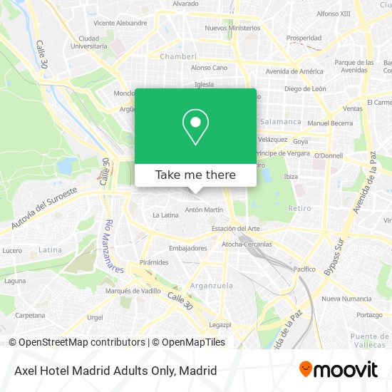 Axel Hotel Madrid Adults Only map