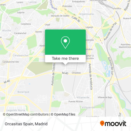 Orcasitas Spain map