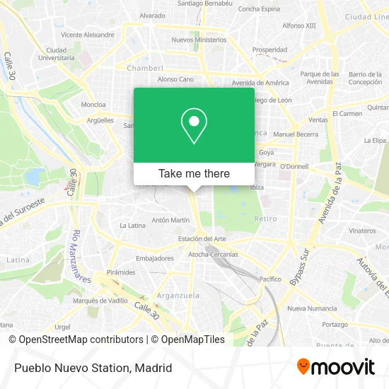 Pueblo Nuevo Station map