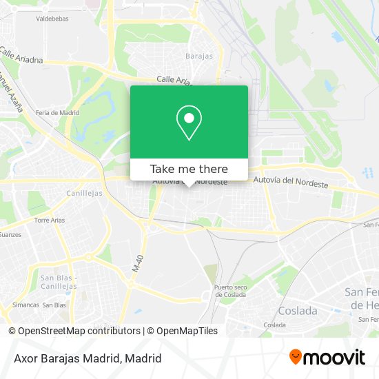 Axor Barajas Madrid map