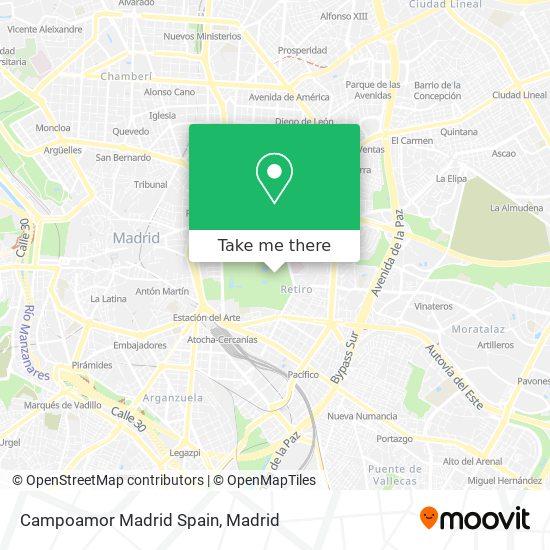 Campoamor Madrid Spain map