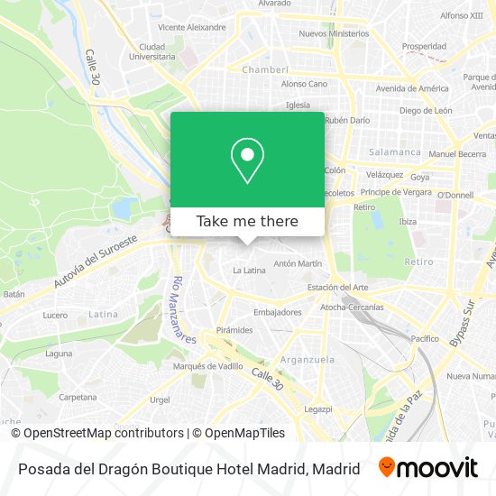mapa Posada del Dragón Boutique Hotel Madrid