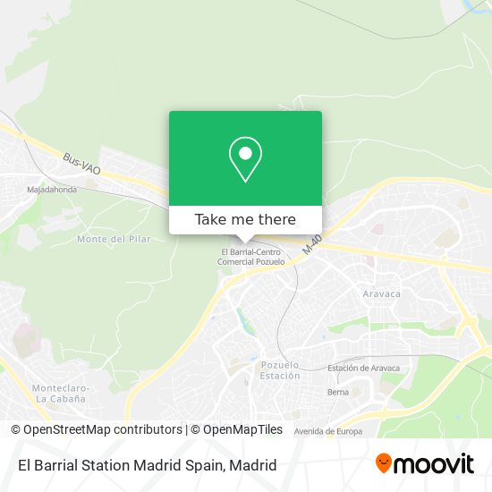 mapa El Barrial Station Madrid Spain