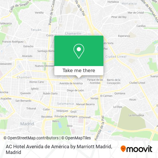 AC Hotel Avenida de América by Marriott Madrid map