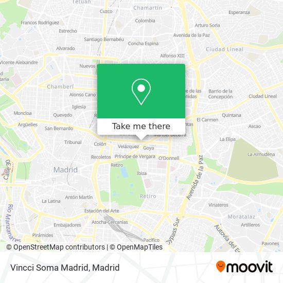 Vincci Soma Madrid map