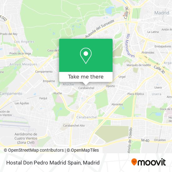 mapa Hostal Don Pedro Madrid Spain