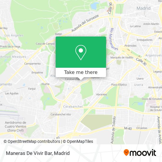 Maneras De Vivir Bar map