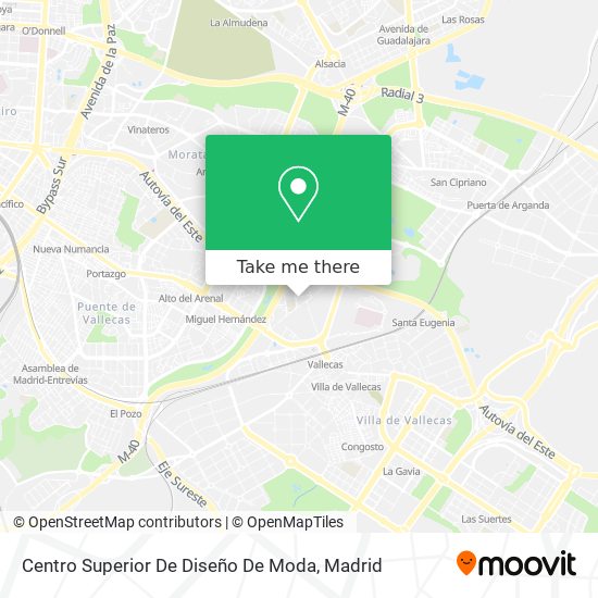 Centro Superior De Diseño De Moda map