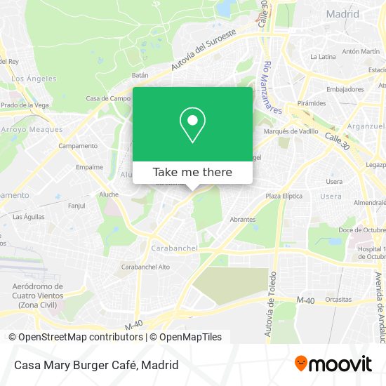 Casa Mary Burger Café map