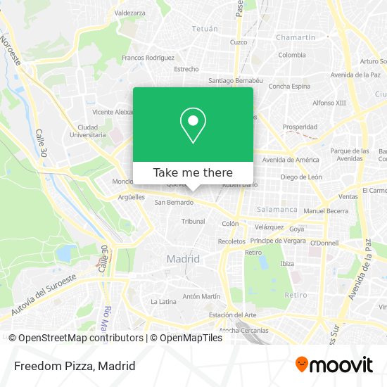 mapa Freedom Pizza