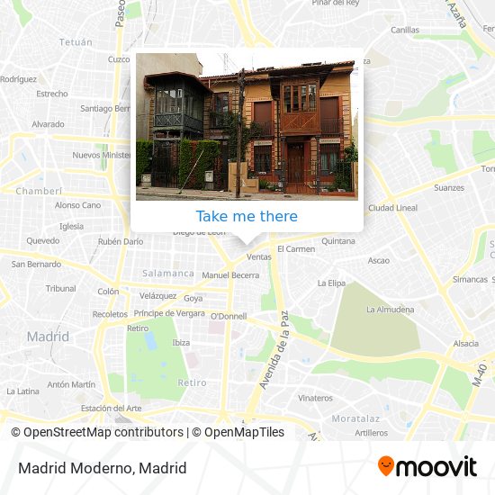 Madrid Moderno map