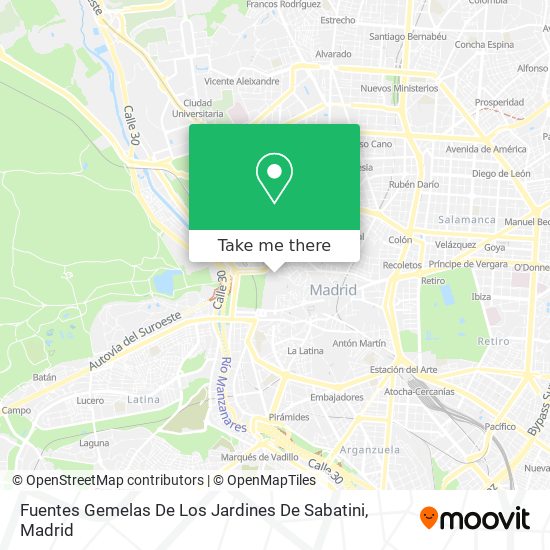 Fuentes Gemelas De Los Jardines De Sabatini map