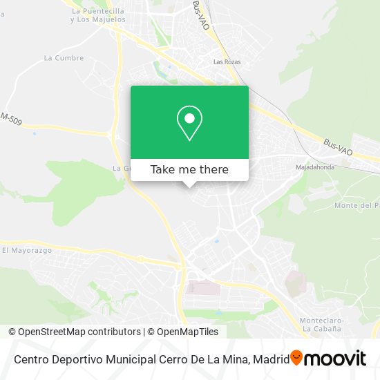 mapa Centro Deportivo Municipal Cerro De La Mina