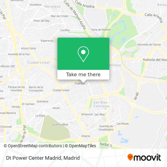 mapa Dt Power Center Madrid