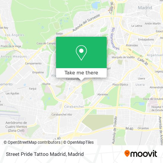 Street Pride Tattoo Madrid map